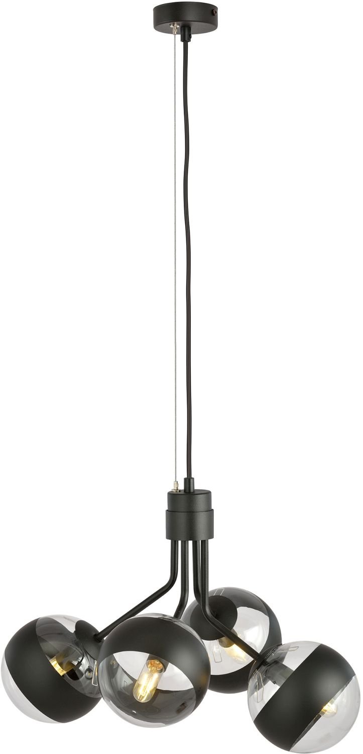 Emibig Nova Stripe závěsné svítidlo 4x10 W černá-průhledná 1139/4