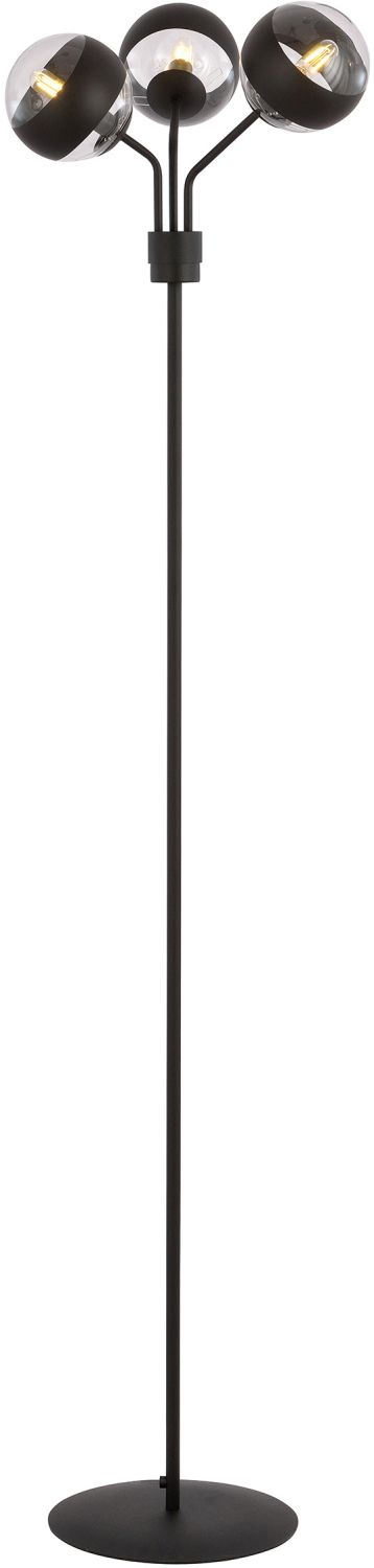 Emibig Nova Stripe stojací lampa 3x10 W černá-průhledná 1139/LP3
