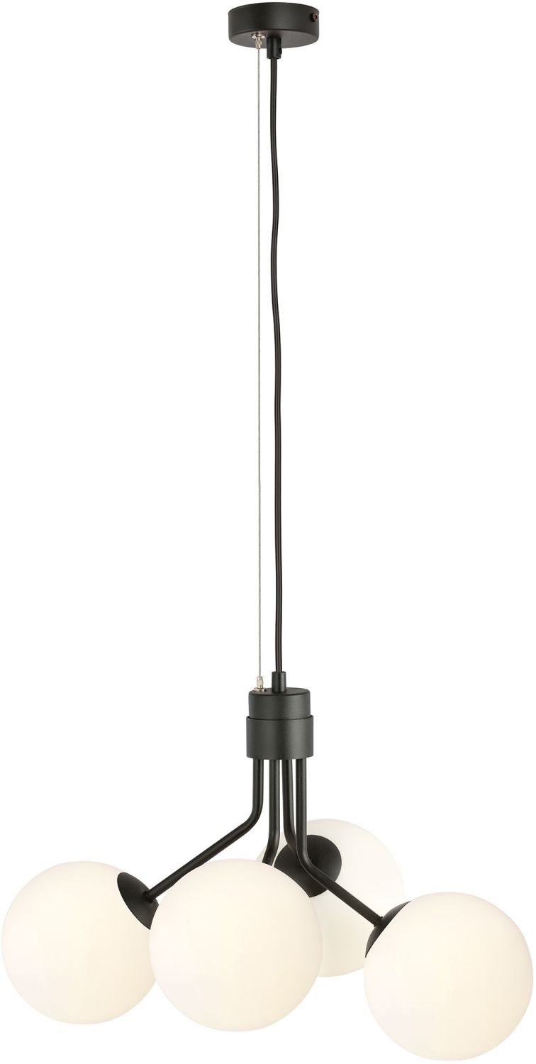 Emibig Nova závěsné svítidlo 4x10 W černá-opálová 1138/4