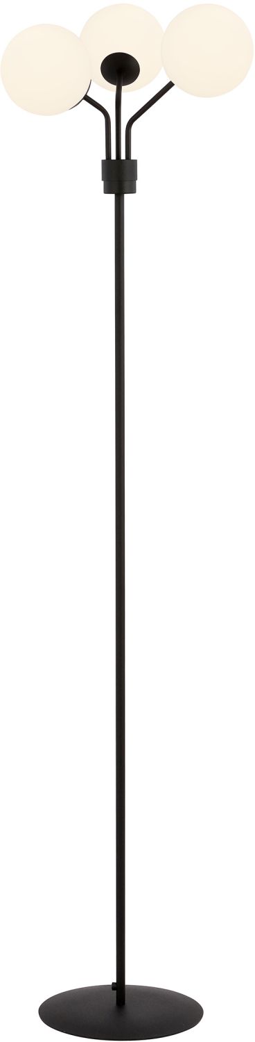 Emibig Nova stojací lampa 3x10 W černá-opálová 1138/LP3