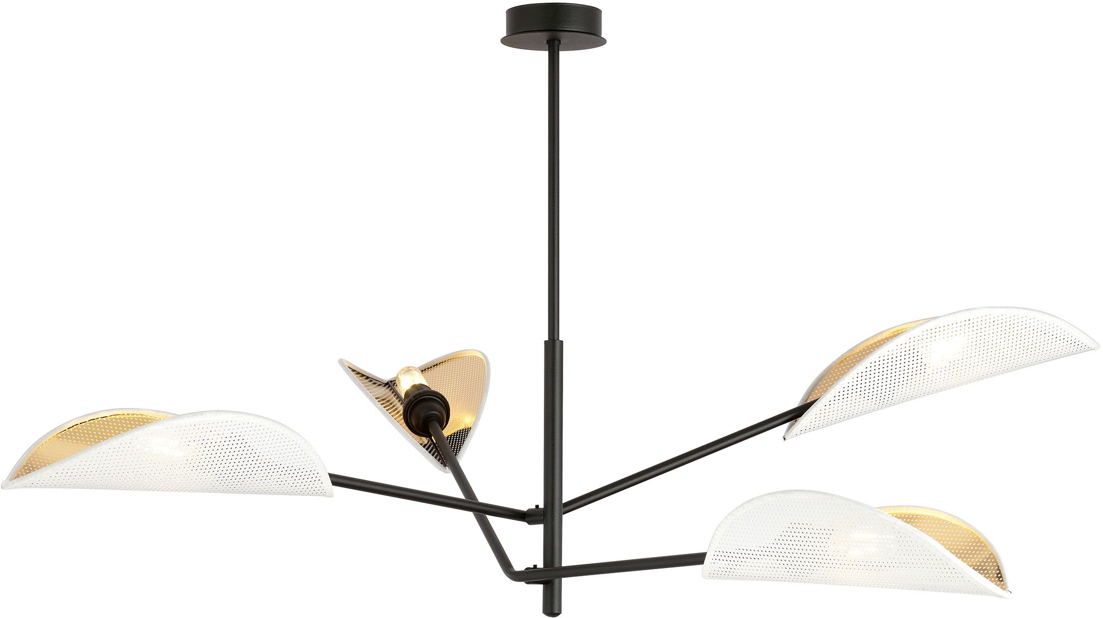 Emibig Vene stropní světlo 4x10 W bílá-černá-zlatá 1159/4