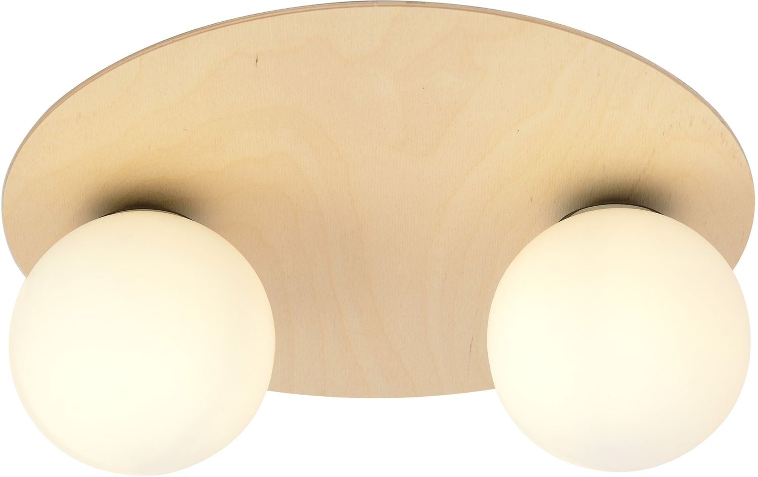 Emibig Kenzo stropní světlo 2x10 W dřevo-opálová 1142/2B