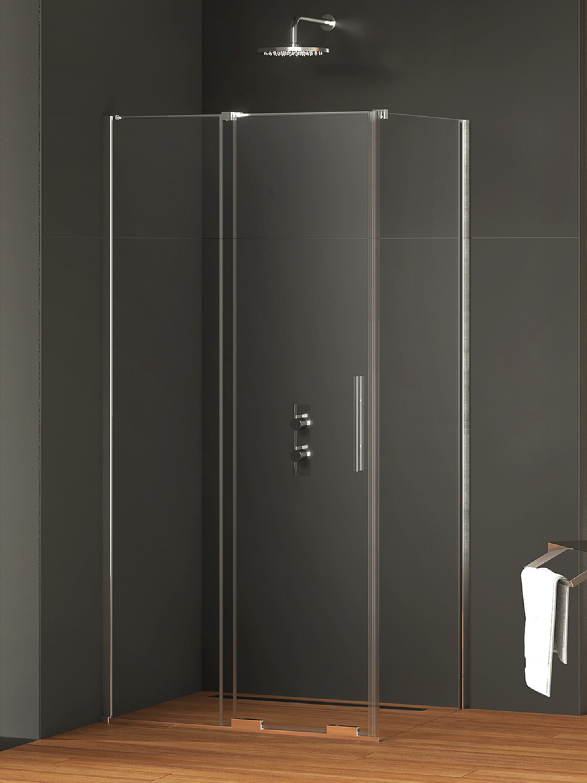 New Trendy Smart sprchový kout 150x90 cm obdélníkový chrom lesk/průhledné sklo EXK-4046