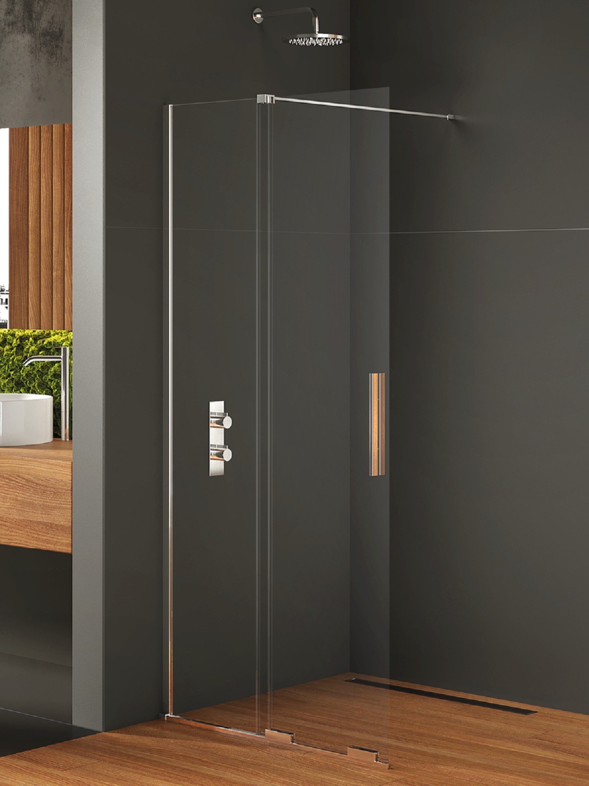 New Trendy Smart sprchová zástěna walk-in 80 cm chrom lesk/průhledné sklo EXK-4085