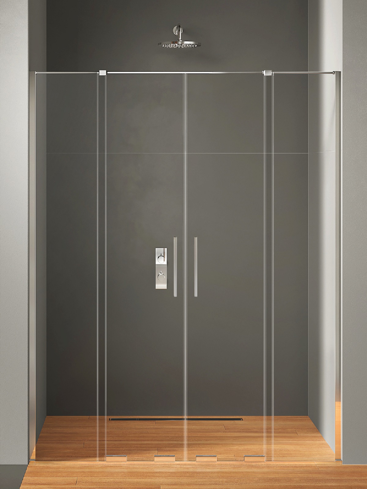 New Trendy Smart sprchové dveře 170 cm posuvné chrom lesk/průhledné sklo EXK-4018