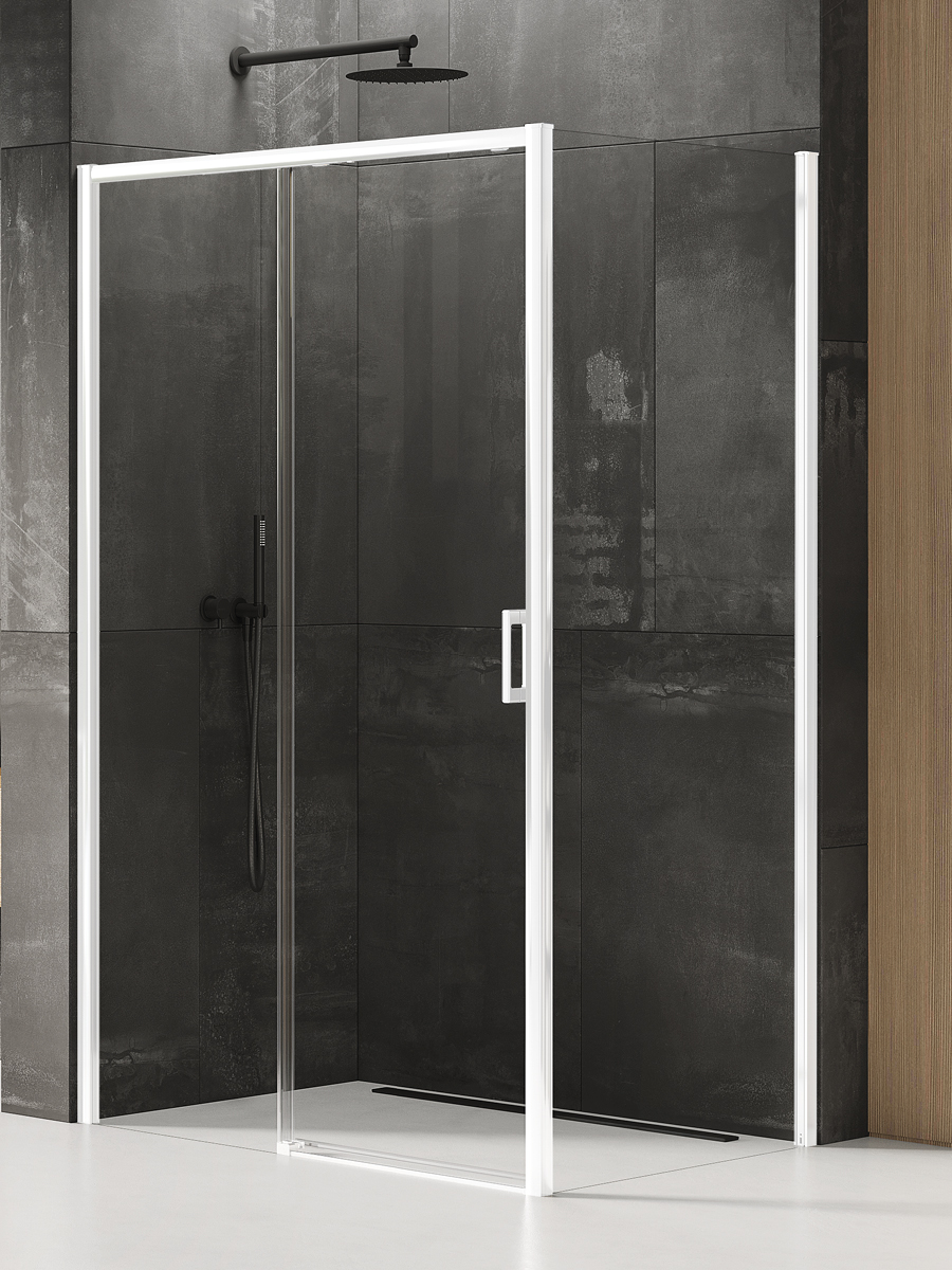 New Trendy Prime White sprchový kout 140x70 cm obdélníkový bílá matný/průhledné sklo D-0408A/D-0218B