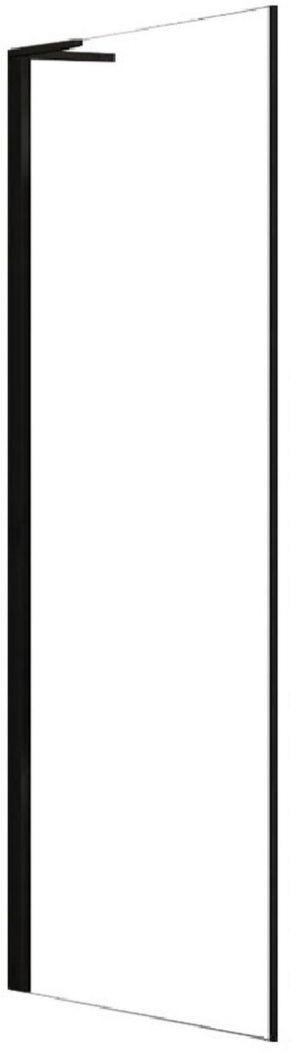 Rea Hugo sprchová zástěna 80 cm černá matný/průhledné sklo REA-K6607