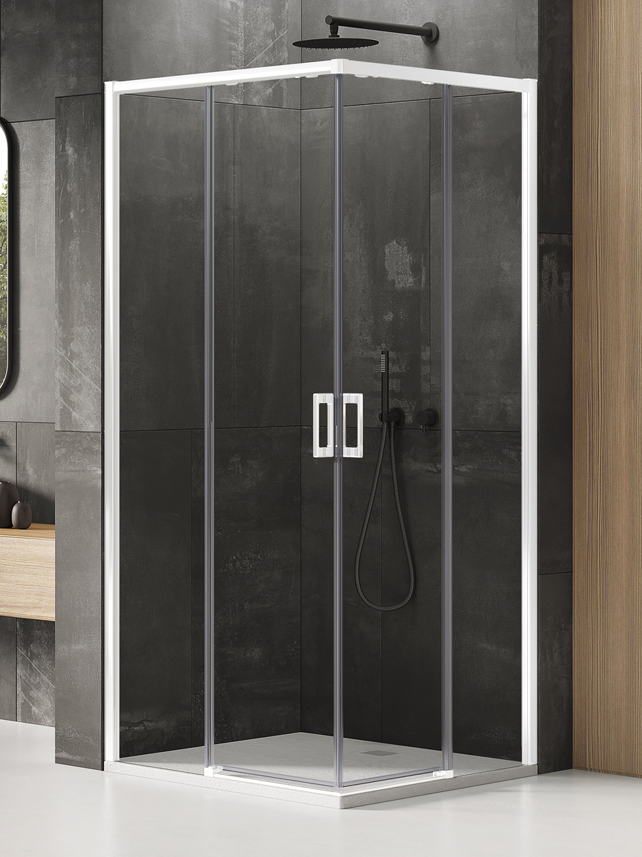 New Trendy Prime White sprchový kout 120x70 cm obdélníkový bílá matný/průhledné sklo D-0404A/D-0395A