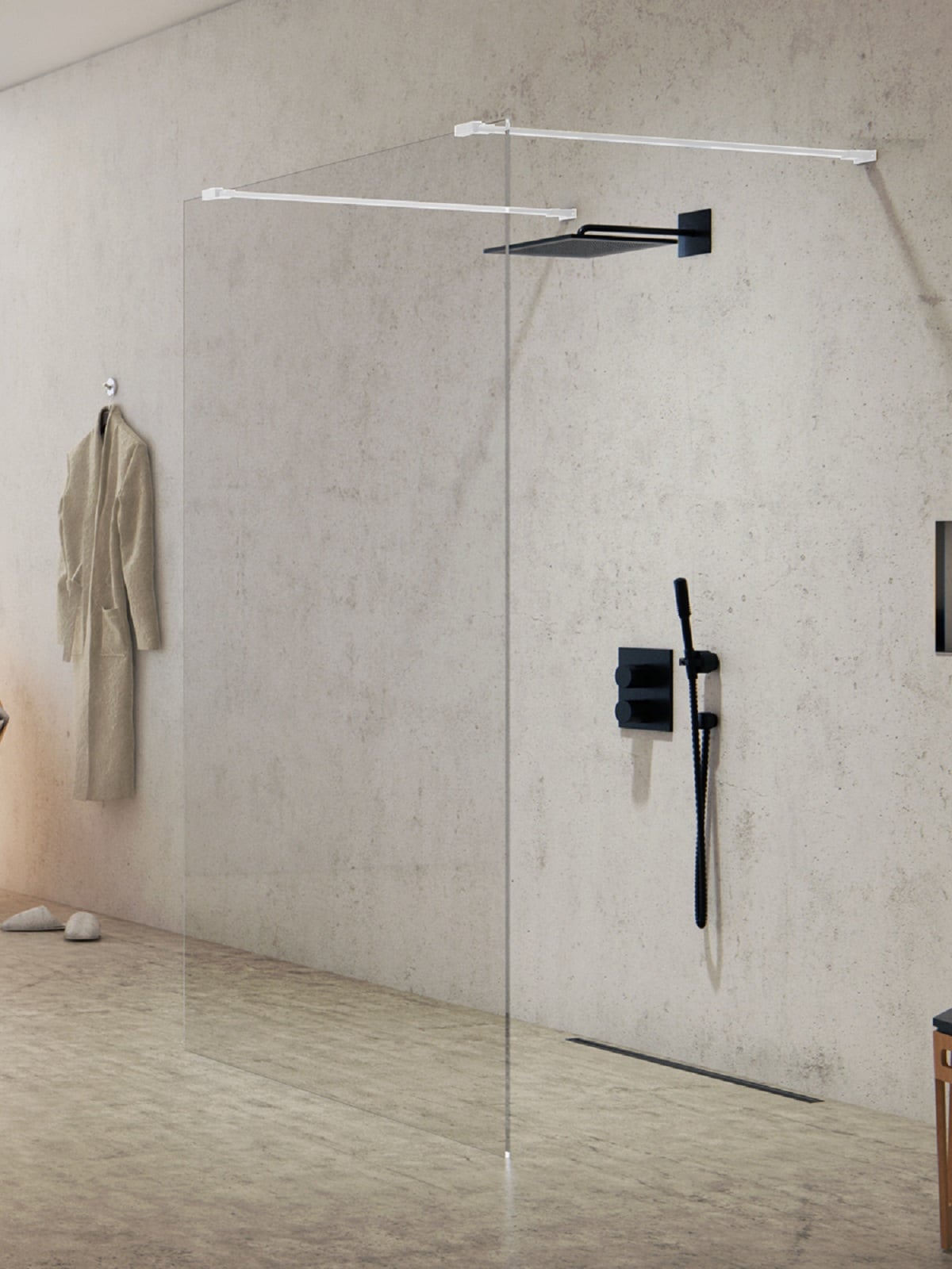 New Trendy New Modus White sprchová zástěna 140 cm bílá matný/průhledné sklo EXK-2271