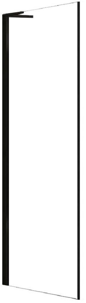 Rea Hugo sprchová zástěna 90 cm černá matný/průhledné sklo REA-K6611