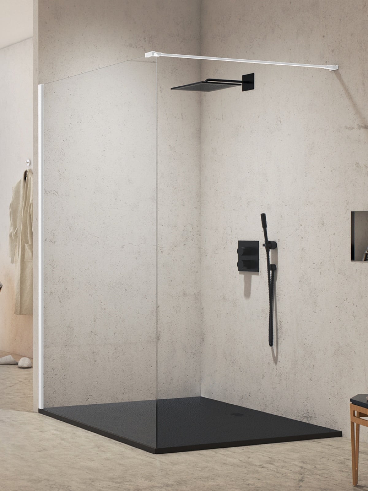 New Trendy New Modus White sprchová zástěna walk-in 120 cm bílá matný/průhledné sklo EXK-2206