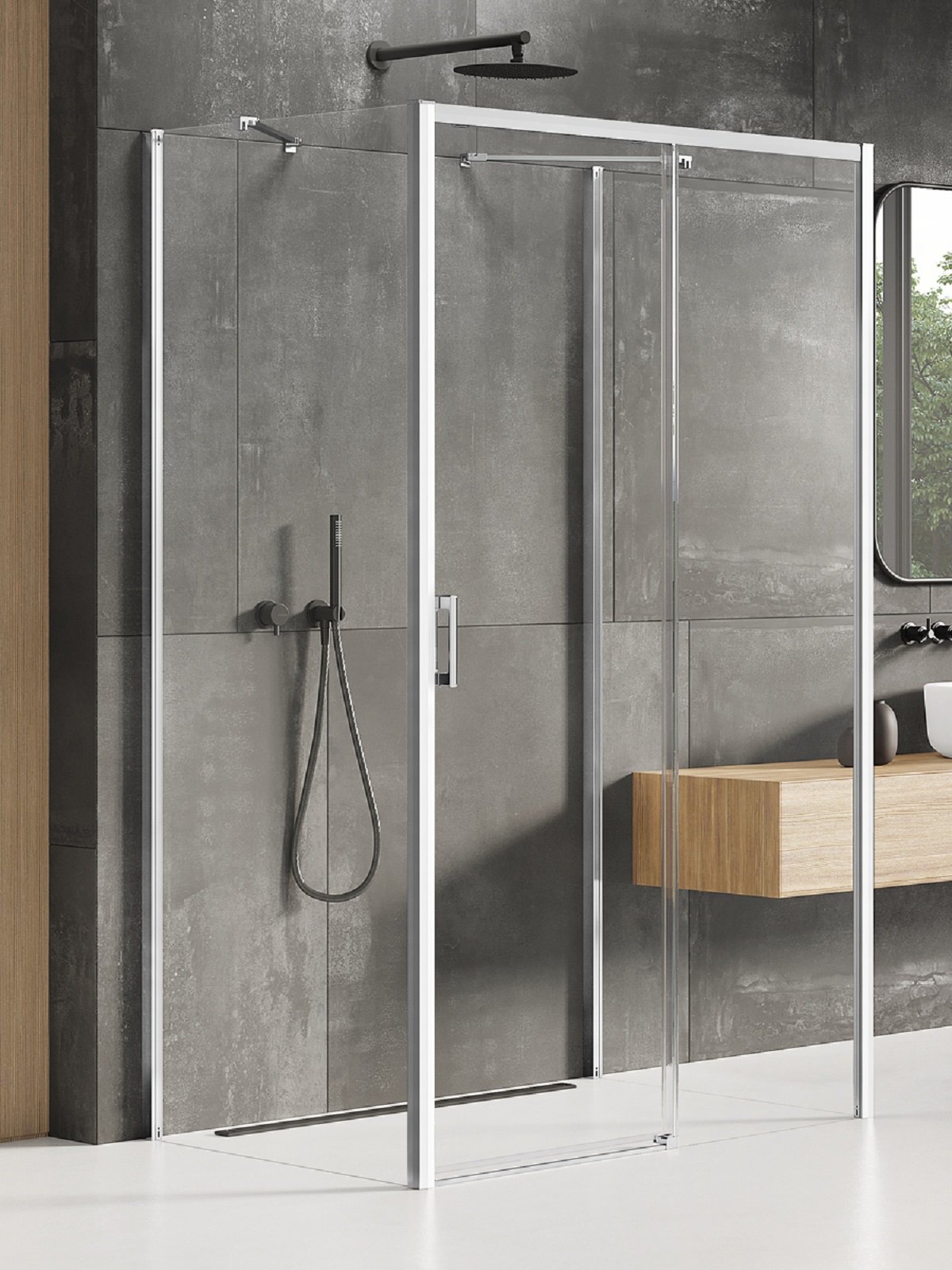 New Trendy Prime sprchový kout 100x100 cm čtvercový chrom lesk/průhledné sklo K-0843
