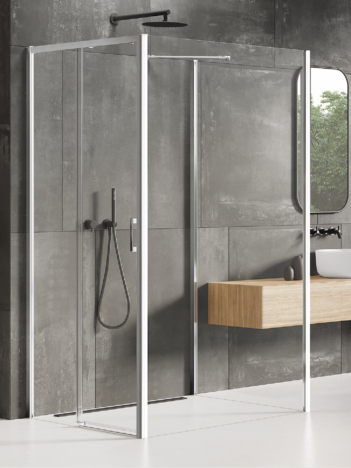 New Trendy Prime sprchový kout 110x100 cm obdélníkový chrom lesk/průhledné sklo K-1576
