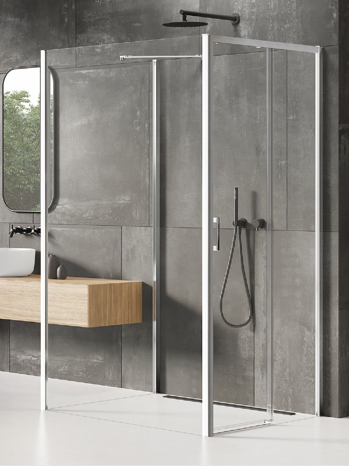 New Trendy Prime sprchový kout 110x110 cm čtvercový chrom lesk/průhledné sklo K-1584