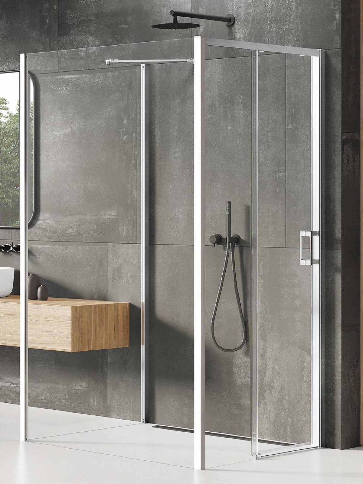New Trendy Prime sprchový kout 120x100 cm obdélníkový chrom lesk/průhledné sklo K-1263