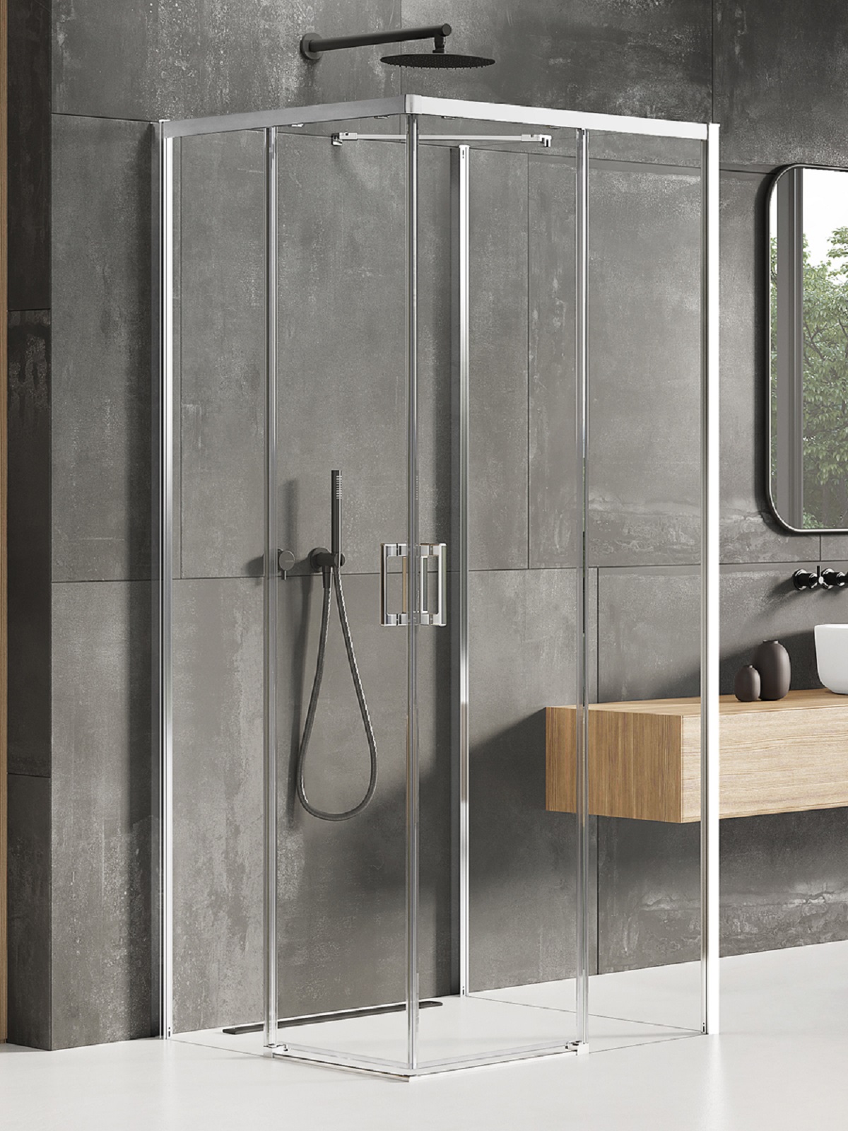 New Trendy Prime sprchový kout 100x90 cm obdélníkový chrom lesk/průhledné sklo K-0906