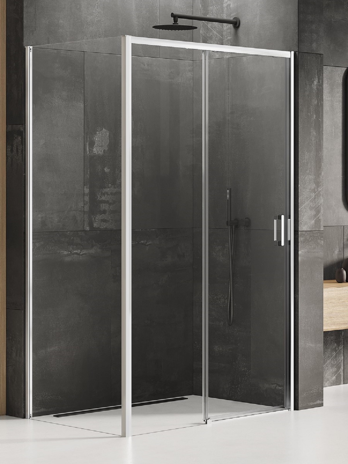 New Trendy Prime sprchový kout 150x80 cm obdélníkový chrom lesk/průhledné sklo K-1217