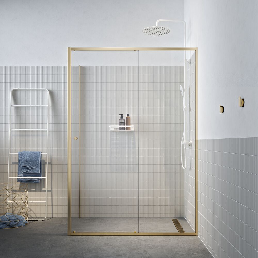 Sealskin Contour sprchový kout 140x90 cm obdélníkový zlatá kartáčovaný/průhledné sklo CD101496495100