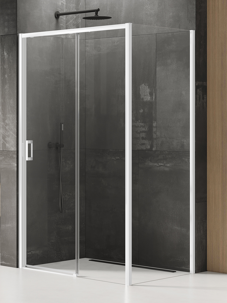 New Trendy Prime White sprchový kout 130x70 cm obdélníkový bílá matný/průhledné sklo K-1396