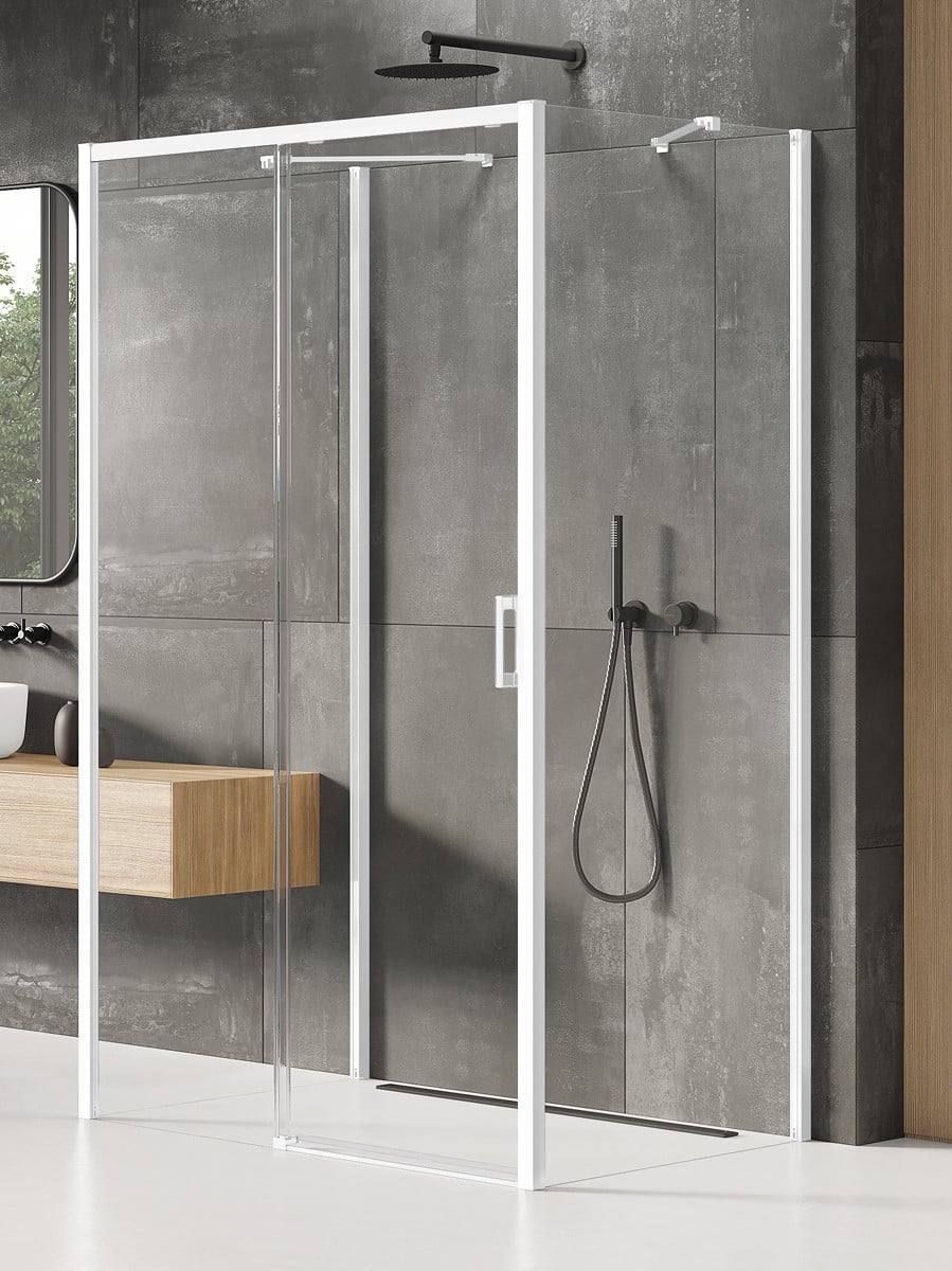 New Trendy Prime White sprchový kout 120x90 cm obdélníkový bílá matný/průhledné sklo K-1014