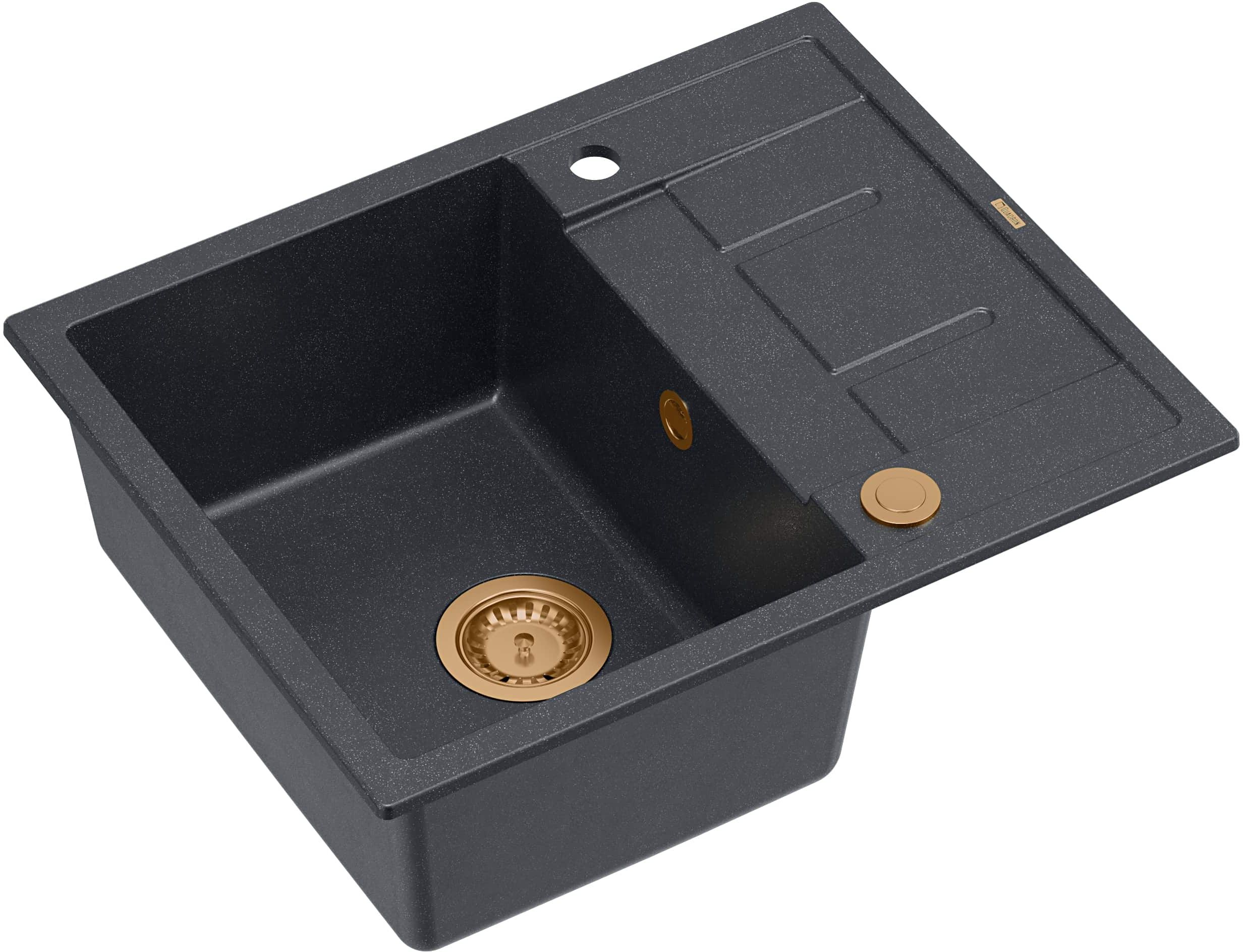 Quadron Morgan dřez graniteq 62x50 cm černá HB8210U8-C1_P2O