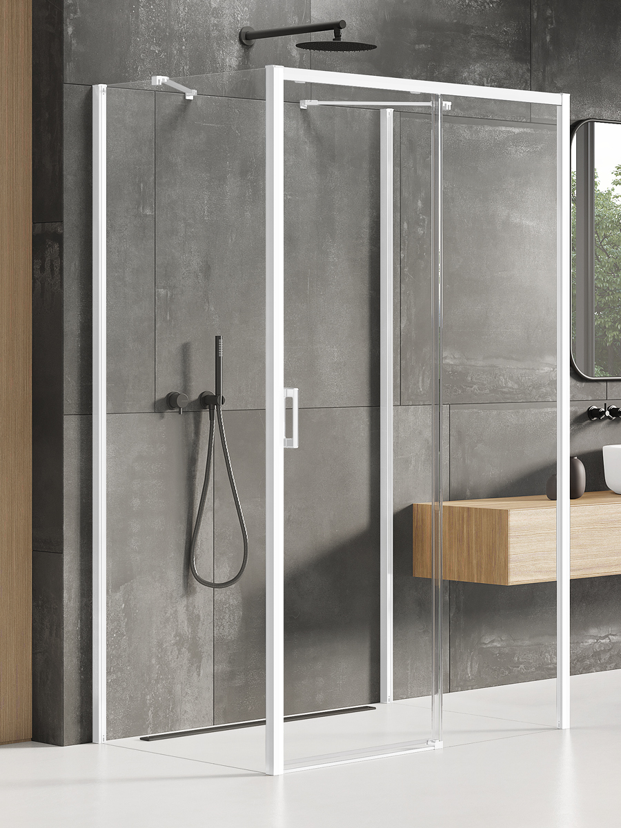 New Trendy Prime White sprchový kout 140x70 cm obdélníkový bílá matný/průhledné sklo K-1048