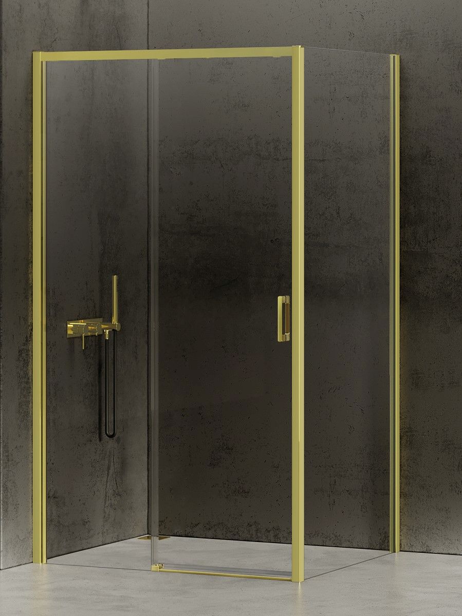 New Trendy Prime Light Gold sprchový kout 110x80 cm obdélníkový zlatá lesk/průhledné sklo D-0422A/D-0223B