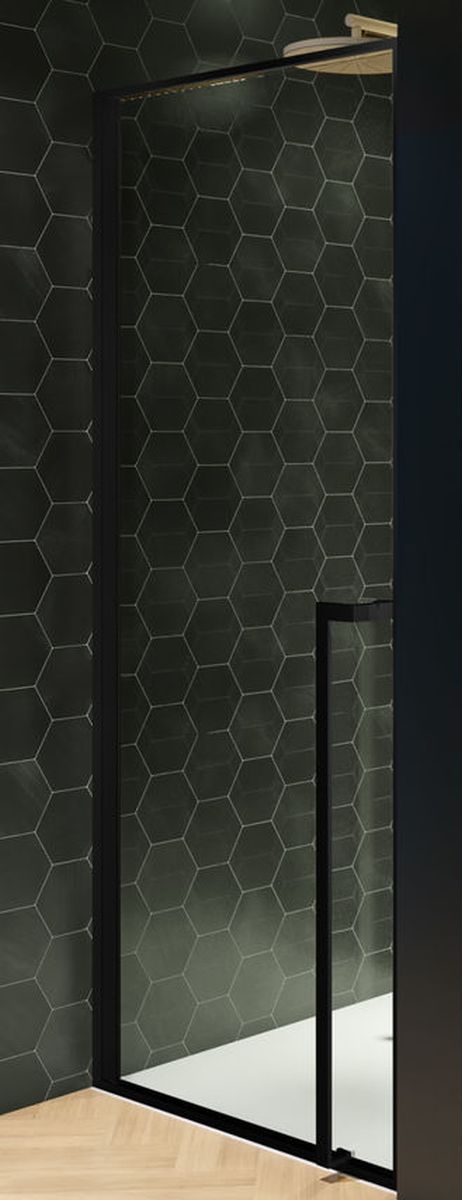 Riho Lucid sprchové dveře 90 cm sklopné černá matný/průhledné sklo G005002121