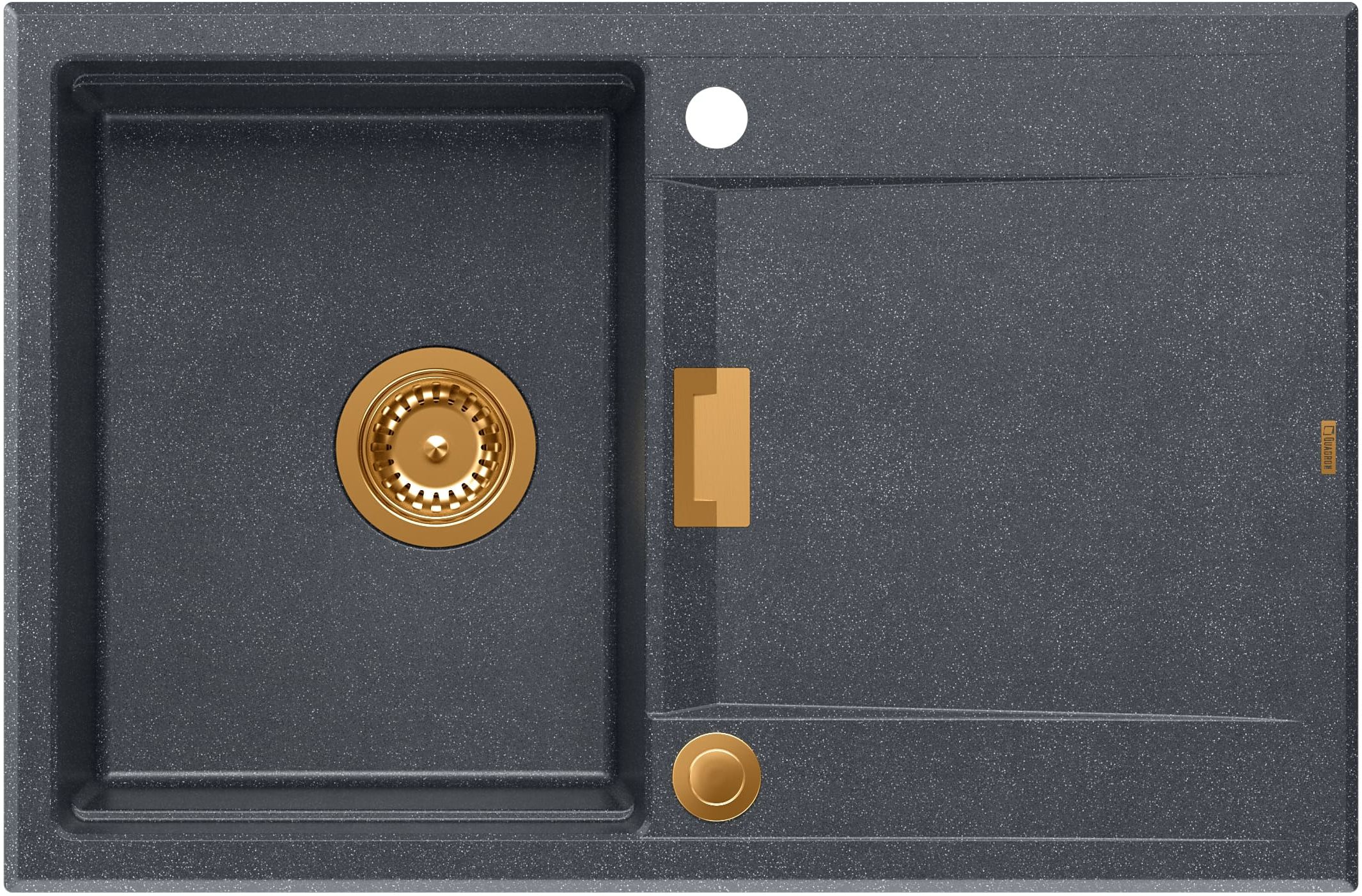 Quadron Owen dřez graniteq 76x50 cm černá HQO7650U8_PVDC1