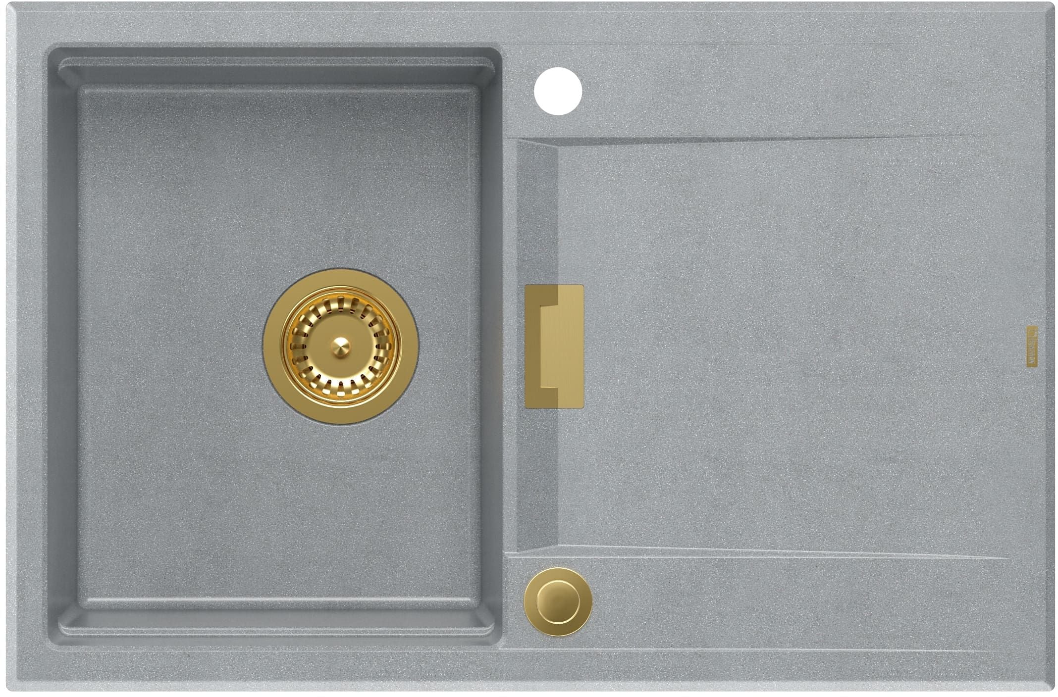 Quadron Owen dřez graniteq 76x50 cm šedá/grafitová/onyx HQO7650U5_PVDG1