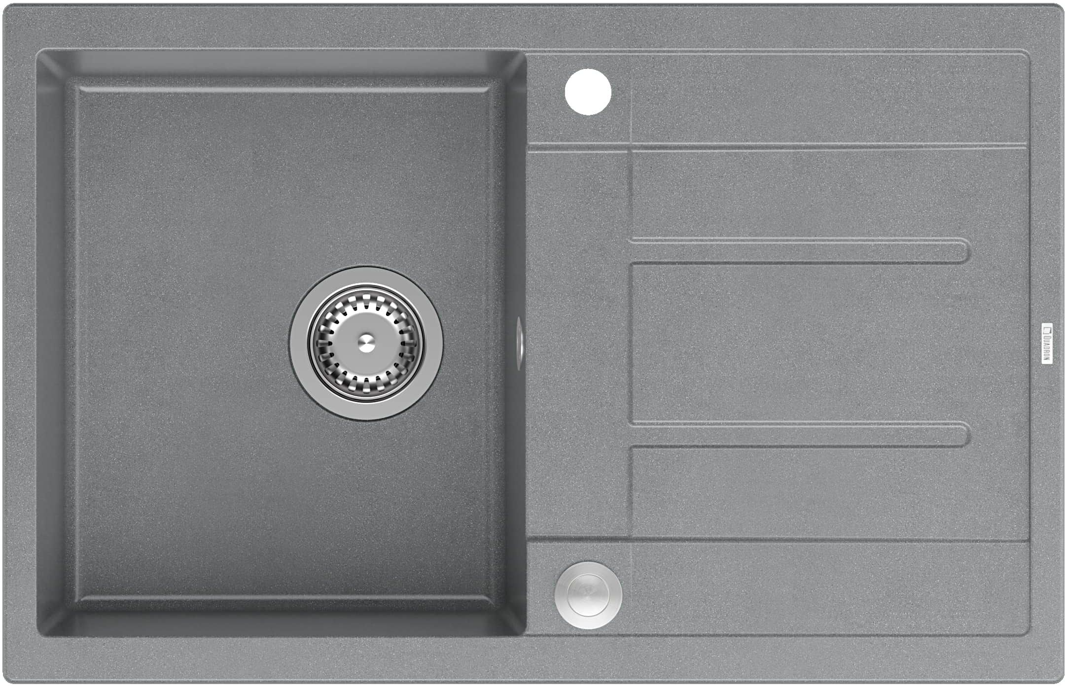 Quadron Morgan dřez graniteq 78x50 cm šedá/grafitová/onyx HB8203U5-BS_P2O