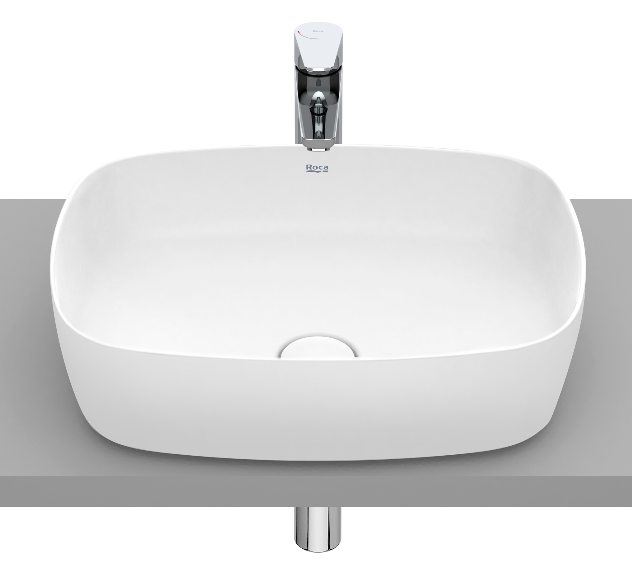 Roca Inspira umyvadlo 50x37 cm obdélníkový na pult bílá A327500620