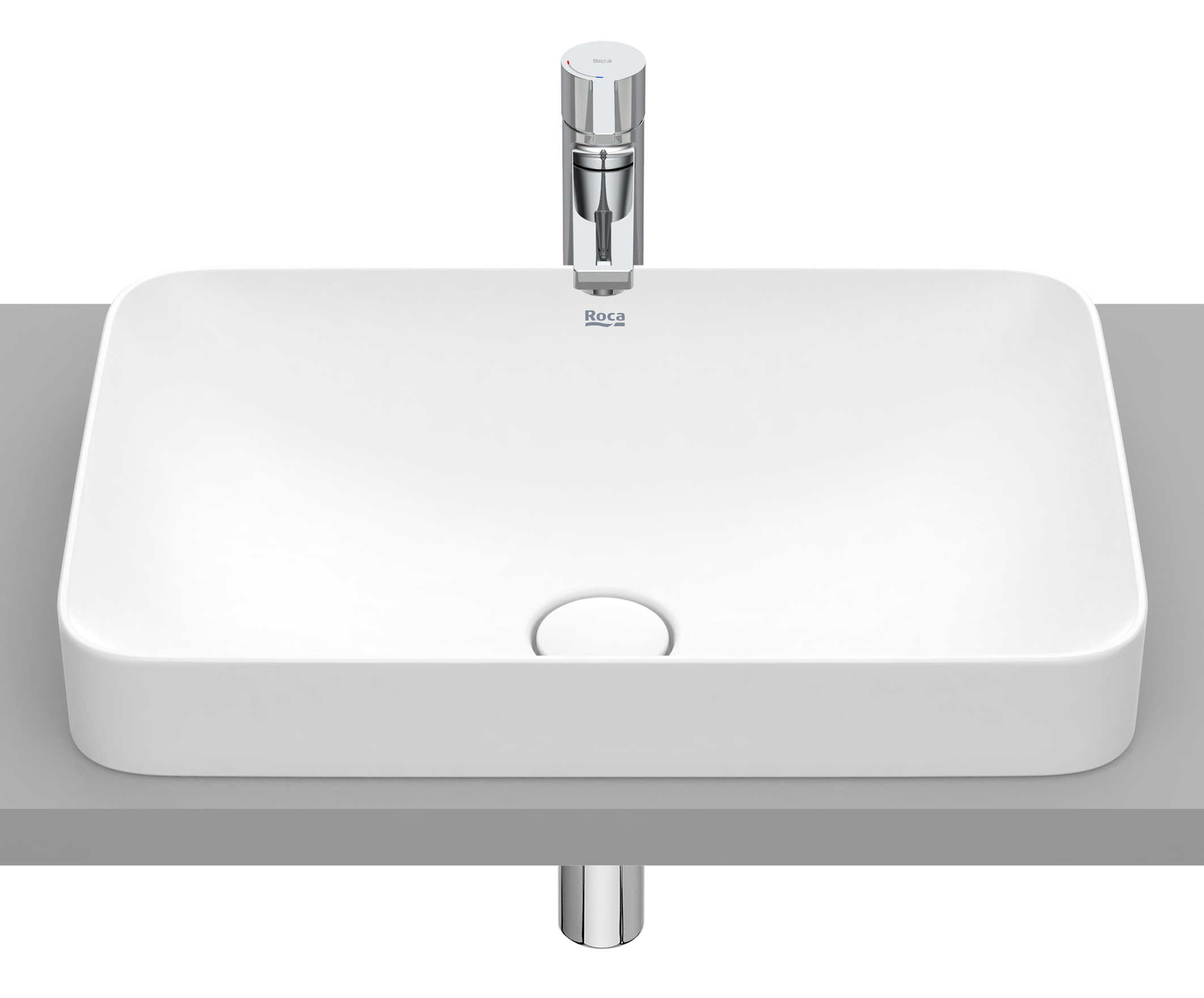 Roca Inspira umyvadlo 55x37 cm obdélníkový zápustný bílá A327534620