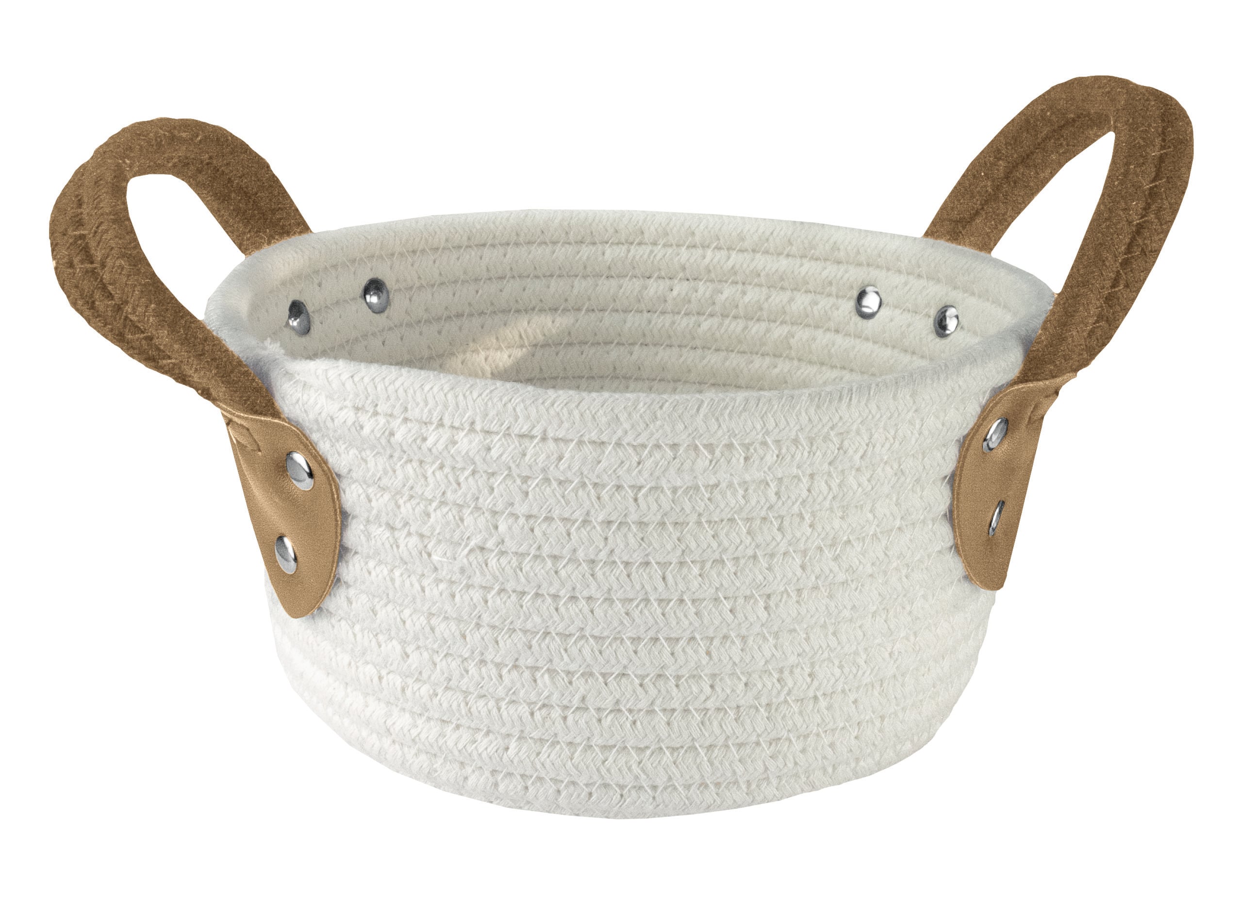 Kleine Wolke Patch koupelnový košík bílá-hnědá 8649270059