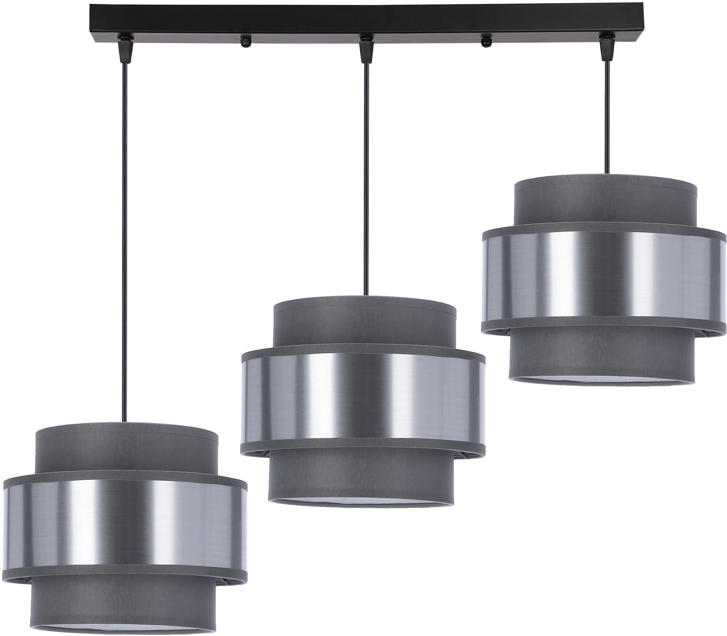 Candellux Hare závěsné svítidlo 3x60 W chrom-šedá/popelavá-stříbrná 33-18502