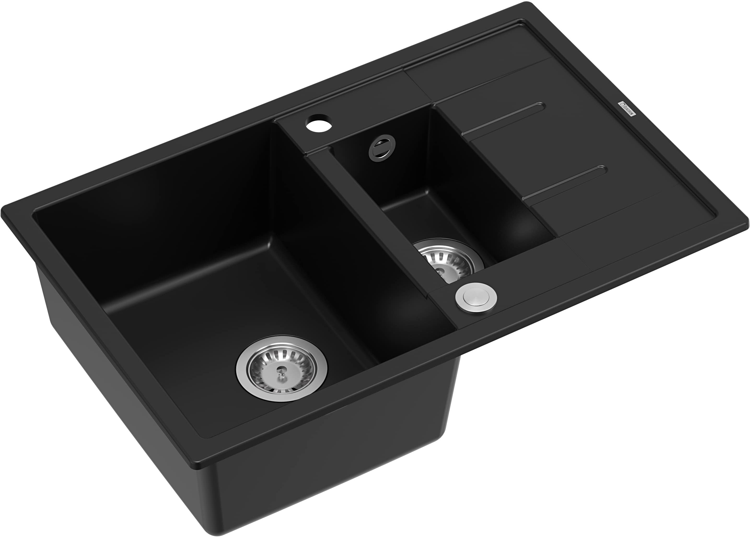 Quadron Morgan dřez graniteq 78x50 cm černá HB8224U7-BS_P2O