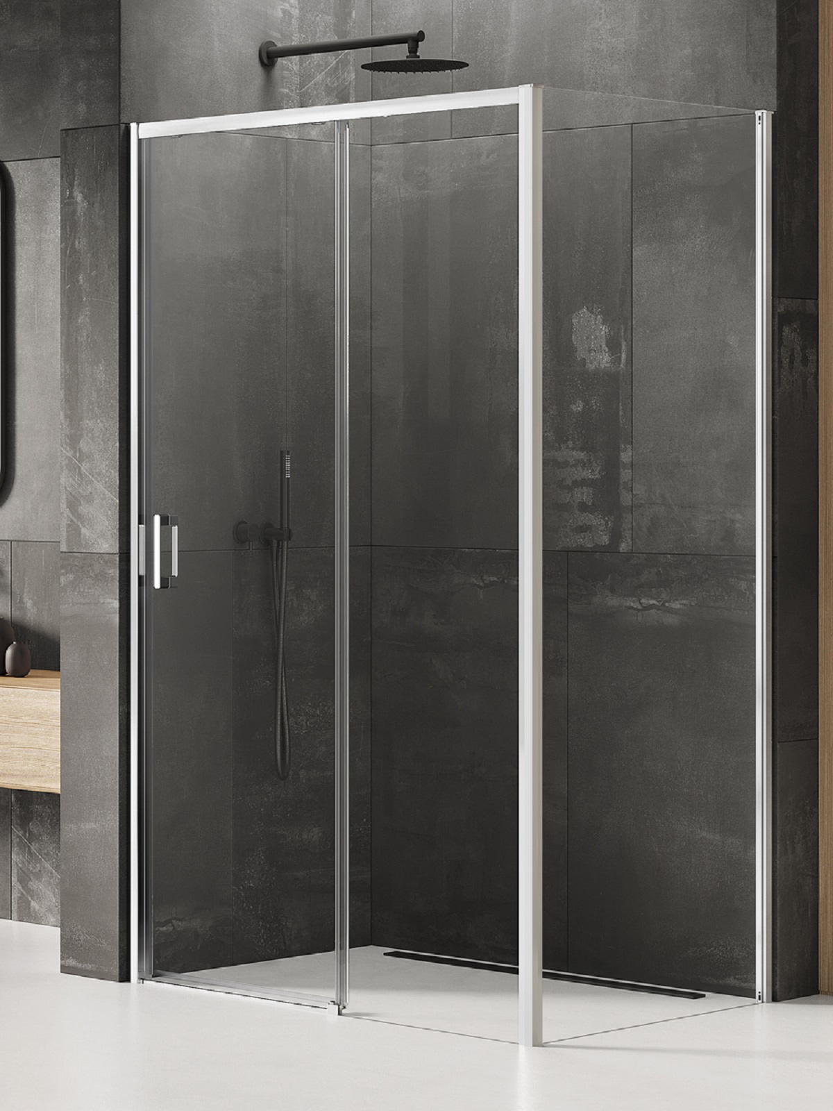 New Trendy Prime sprchový kout 140x80 cm obdélníkový chrom lesk/průhledné sklo K-1241