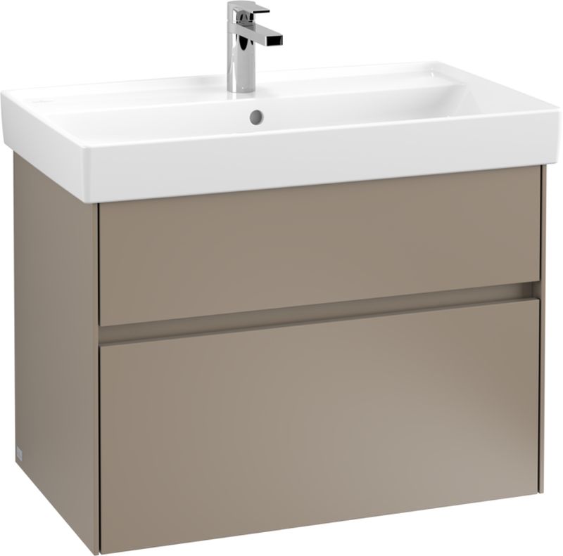 Villeroy & Boch Collaro skříňka 75.4x44.4x54.6 cm závěsná pod umyvadlo šedá C01000VG