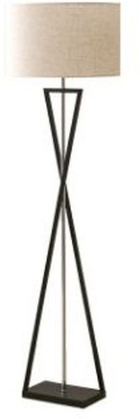 Abigali Sand Glass stojací lampa 1x40 W černá-béžová FSG-W-E27