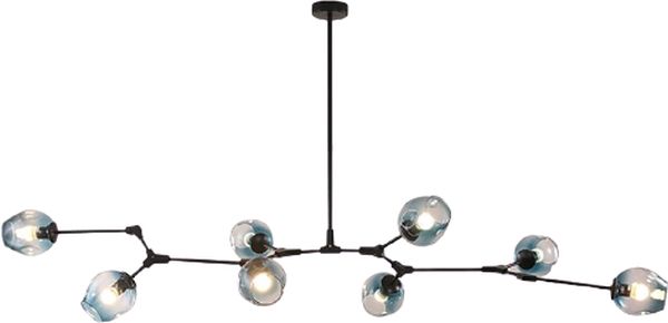 Abigali Smokey stropní světlo x40 W černá-kouřová MD2003-9PCS-JG