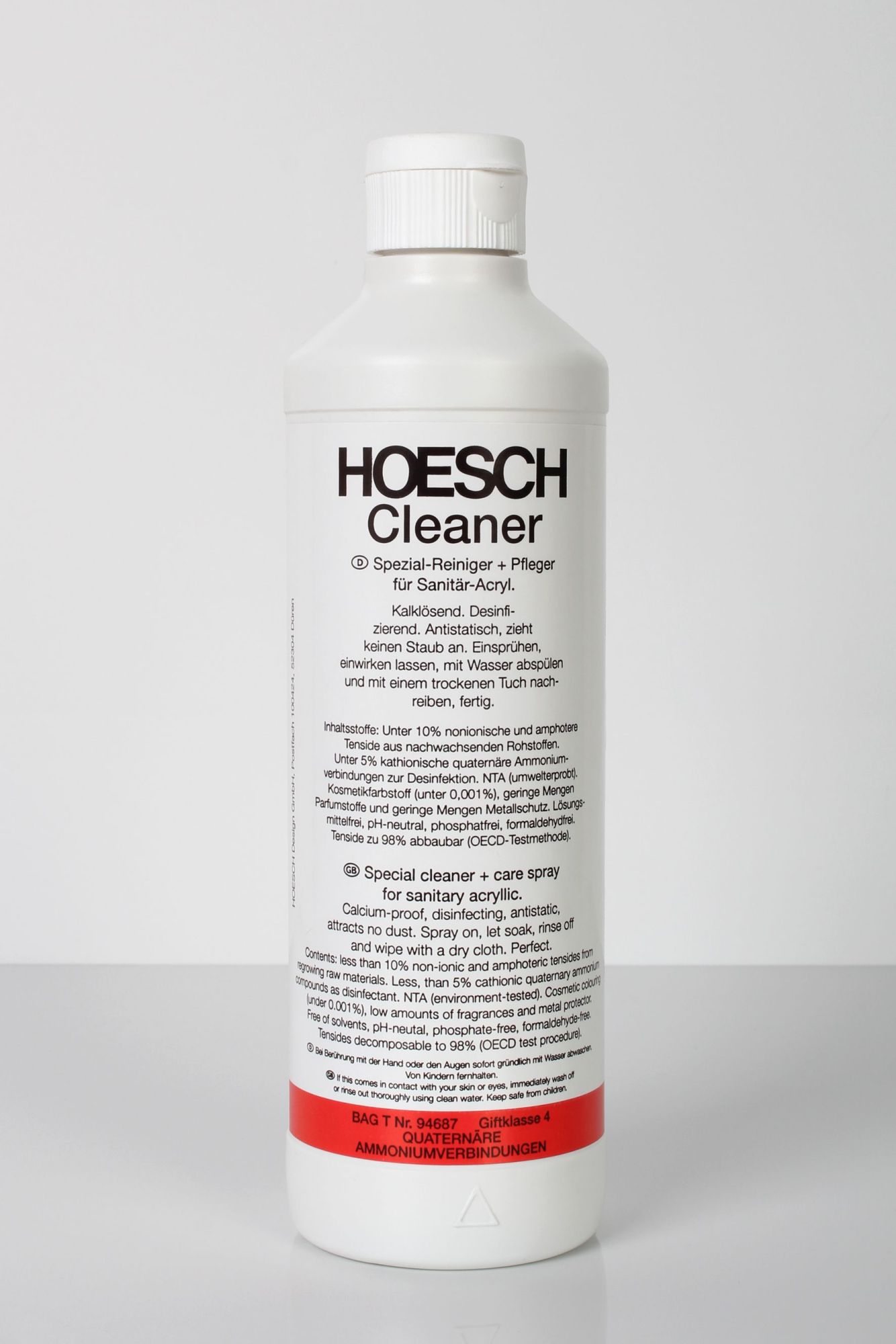 Hoesch Clean&Schiny čistič van, sprchových vaniček a kabin 500 ml 699900
