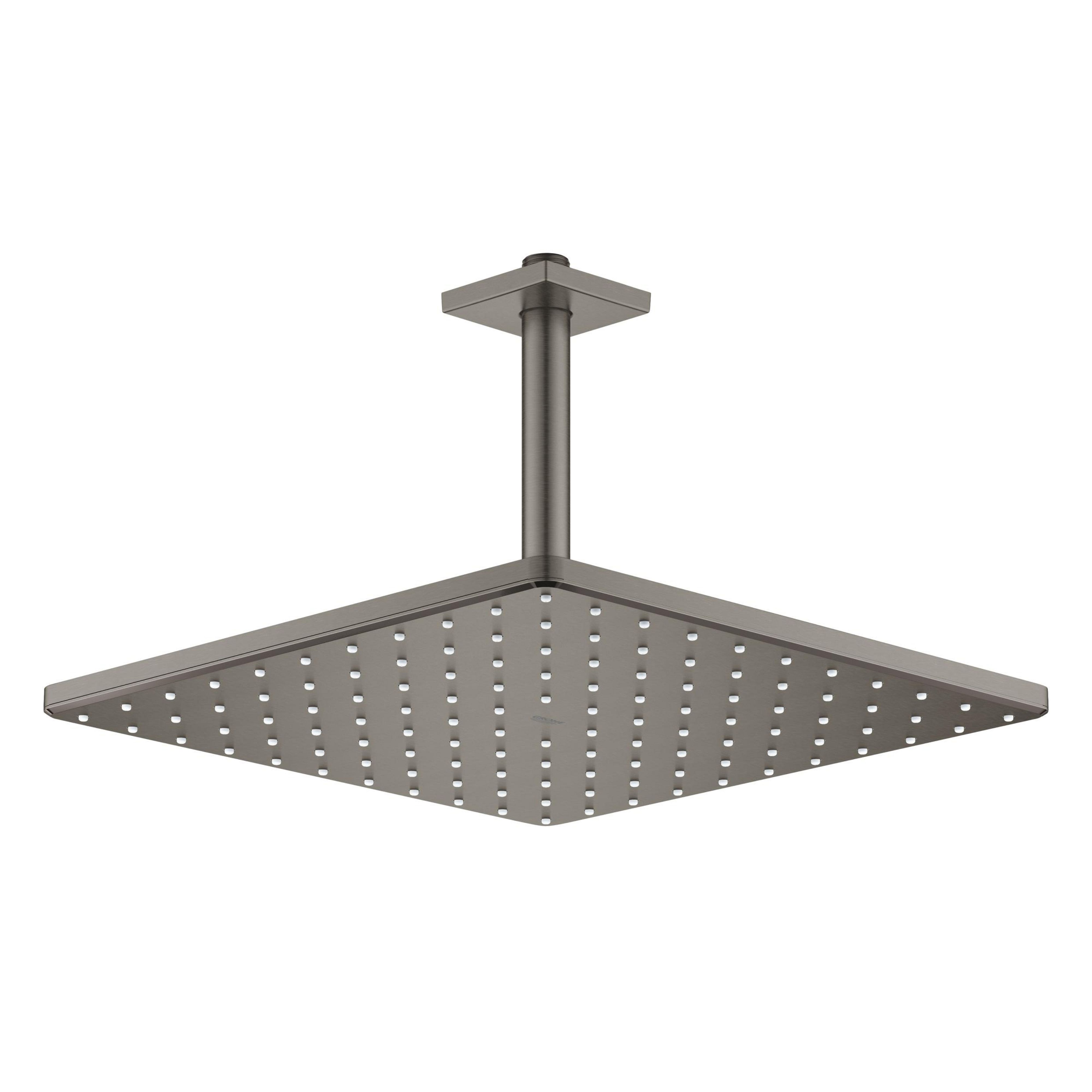 Grohe Rainshower hlavová sprchá s ramenem 31x31 cm čtvercový Brushed Hard Graphite 26566AL0