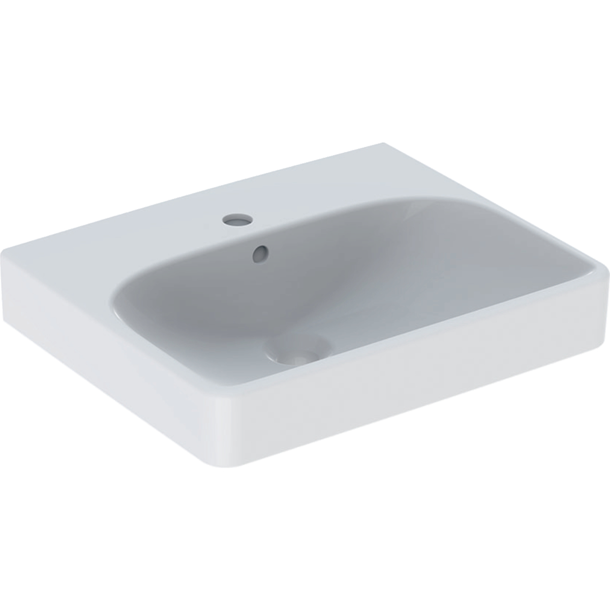 Geberit Smyle Square umyvadlo 50x41 cm obdélníkový klasický-na pult bílá 500.256.01.1