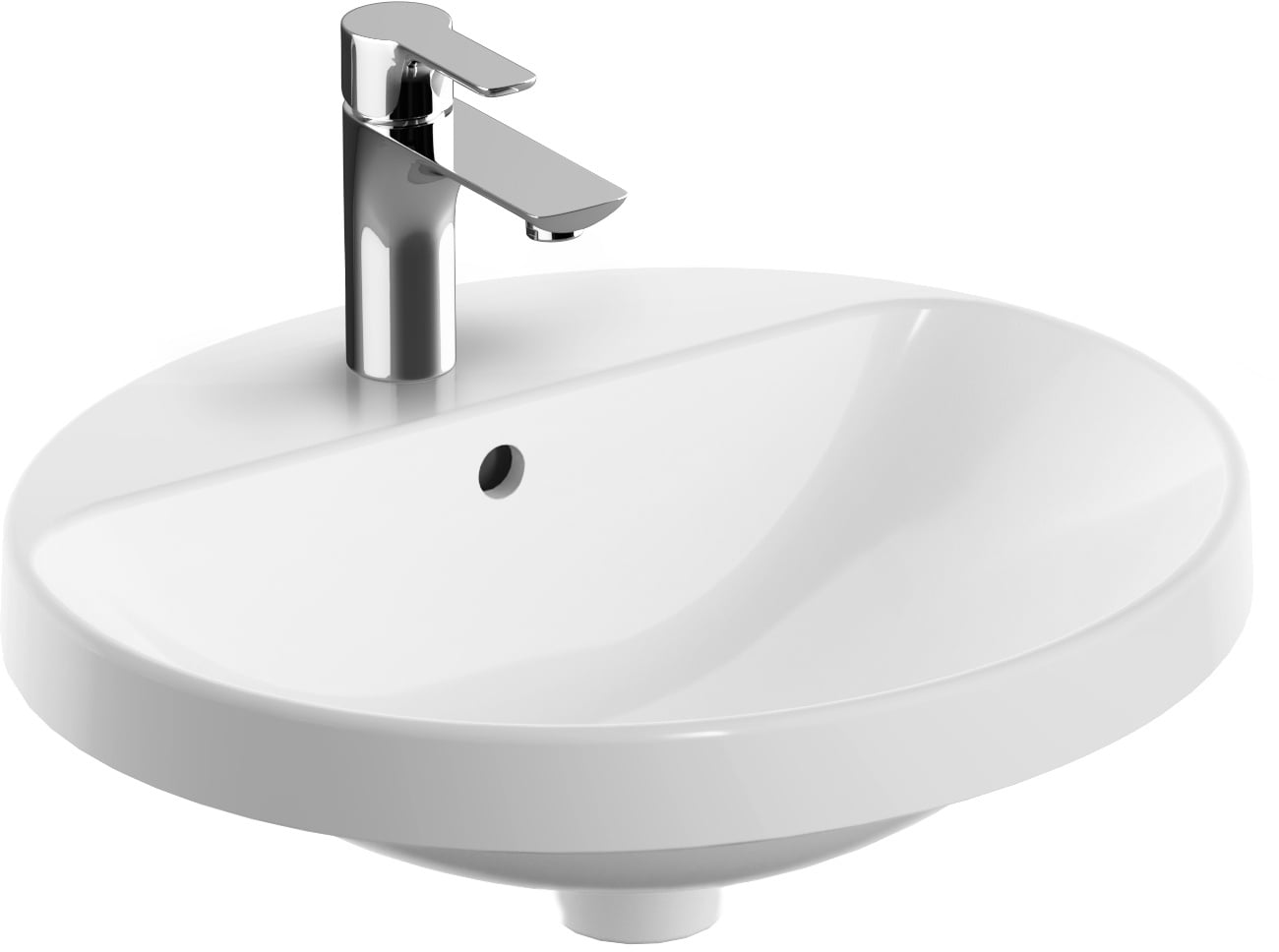 Geberit Variform umyvadlo 50x45 cm oválné zápustný bílá 500.713.00.2