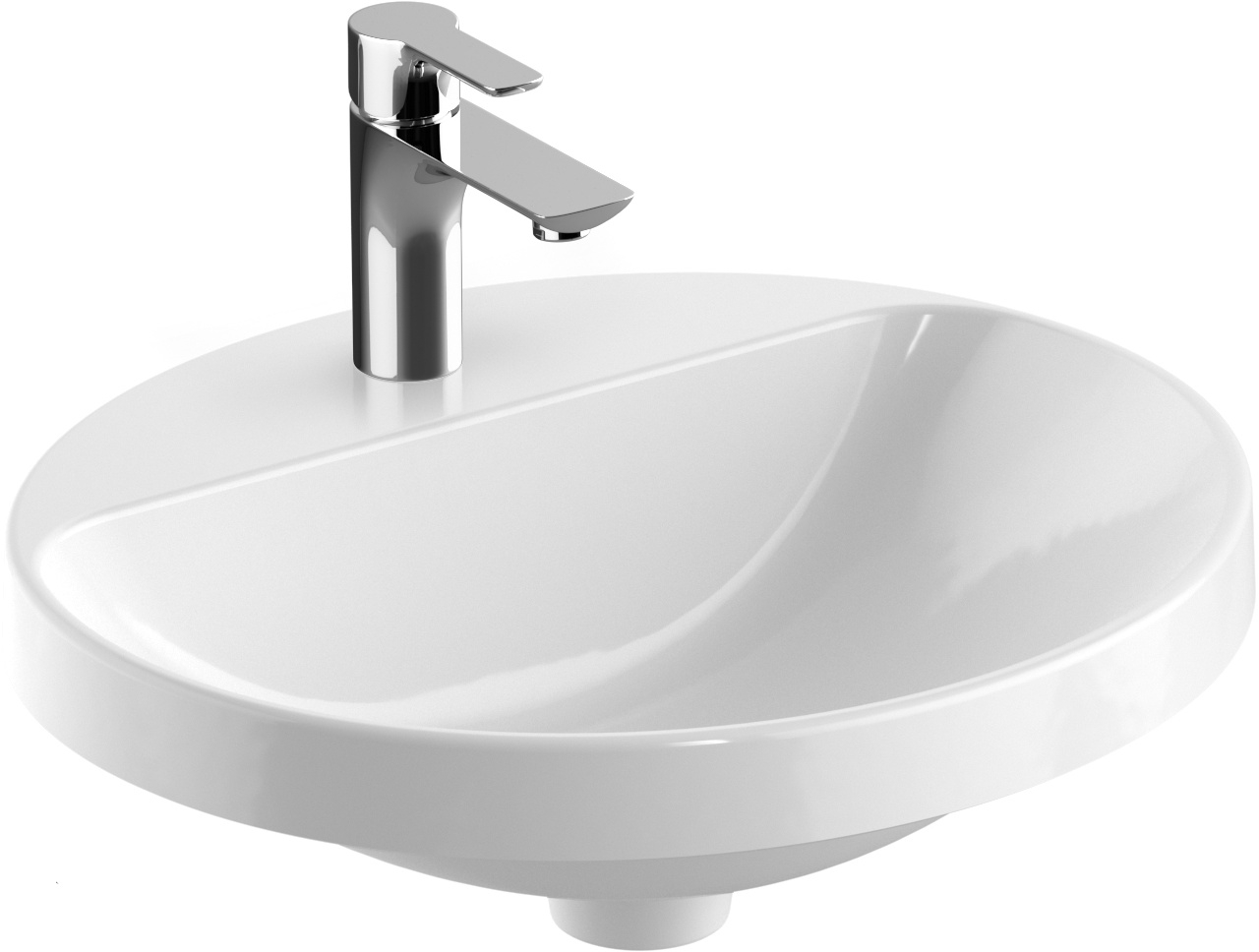 Geberit Variform umyvadlo 50x45 cm oválné zápustný bílá 500.715.01.2