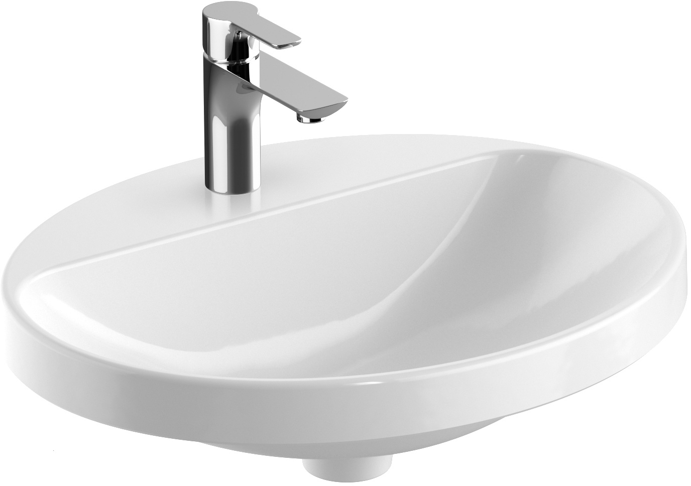 Geberit Variform umyvadlo 55x45 cm oválné zápustný bílá 500.723.01.2