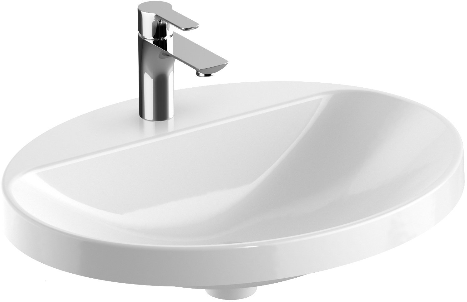 Geberit Variform umyvadlo 60x48 cm oválné zápustný bílá 500.727.00.2