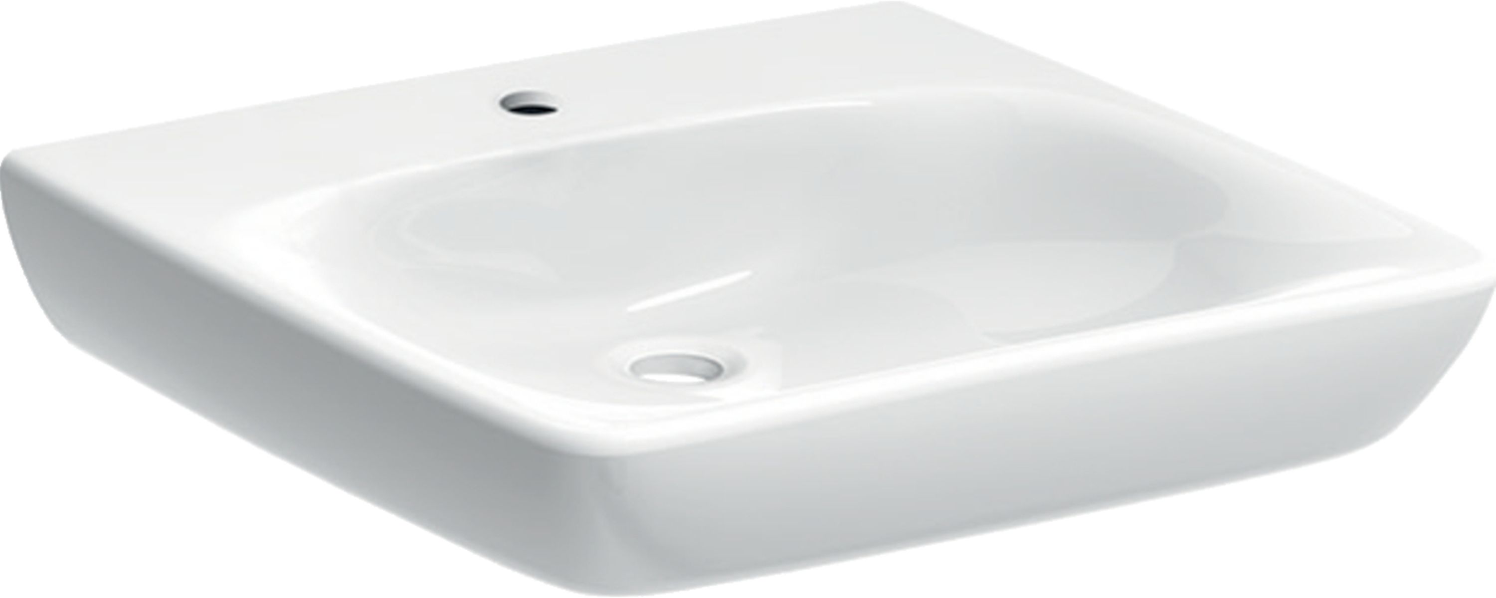 Geberit Selnova Comfort umyvadlo 60x55 cm obdélníkový klasický pro osoby se zdravotním postižením bílá 502.771.00.7