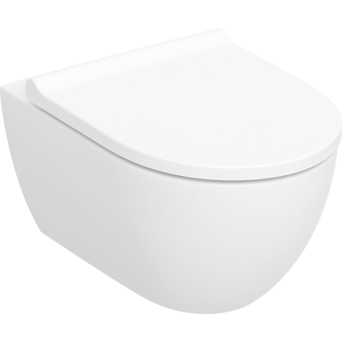 Geberit Acanto wc mísa se sedátkem s pomalým sklápěním závěsná bez splachovacího kruhu s vírovým splachováním bílá lesk 502.774.00.1