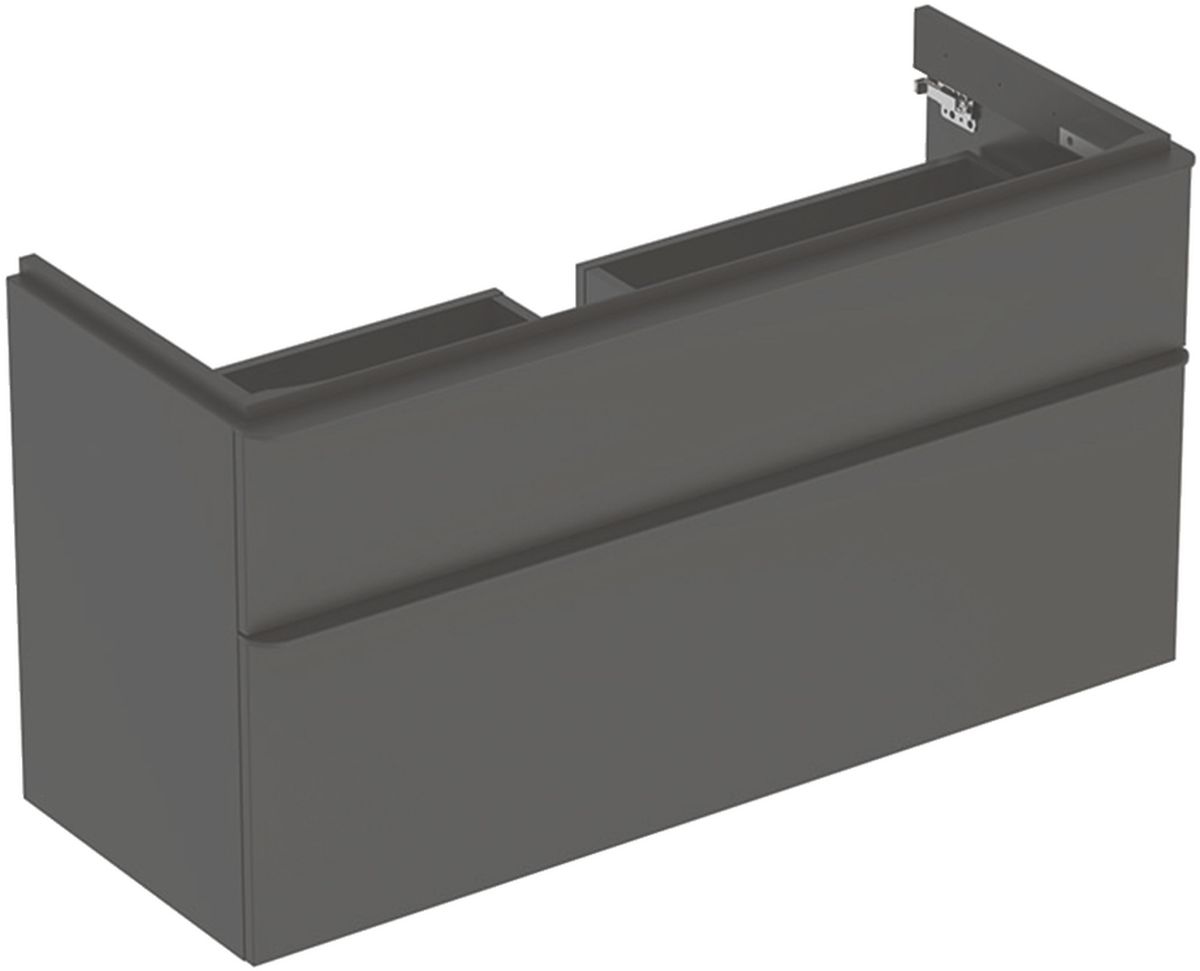 Geberit Smyle Square skříňka 118.4x47x61.7 cm pod umyvadlo závěsná černá 500.355.JK.1